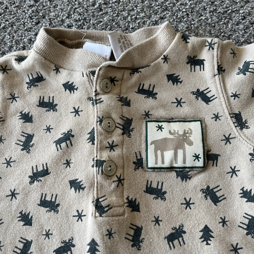 Vintage‎ Cherokee Baby Infant One Piece Romper. Noise, Reindeer. 3-6 Months